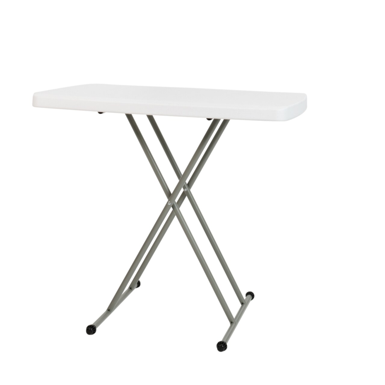 Flash furniture height adjustable granite white plastic folding table deals
